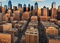 Southwest Center City neighborhood in Philadelphia, Pennsylvania USA. Royalty Free Stock Photo