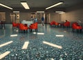 Terrazzo Workers and Finishers Fictional Work Enviroment Scene.