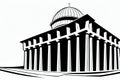 Thessaloniki, KentrikÃ­ MakedonÃ­a, Greece. Black & White City Logo. Generative AI.