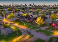 Victory neighborhood in Minneapolis, Minnesota USA. Royalty Free Stock Photo