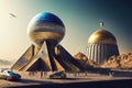 Yazd, Yazd, Iran Futuristic Cityscape. Generative AI.