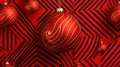 Generative ai. Artdeco Christmas background baubles winter festive background