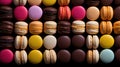 Generative AI, Assortment of macaroons, different french sweet