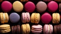 Generative AI, Assortment of macaroons, different french sweet