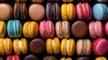 Generative AI, Assortment of macaroons, different french sweet