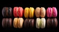 Generative AI, Assortment of macaroons, different french sweet