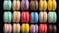 Generative AI, Assortment of macaroons, different french sweet