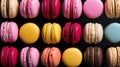 Generative AI, Assortment of macaroons, different french sweet