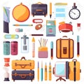 Generative AI back to school flat- Royalty Free Stock Photo