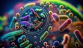 Generative AI of Bacteria and Gram-negative rod-shaped bacteria which cause cholera, an infection of the small intestine that is