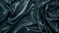 Generative AI Beautiful dark blue green silk satin background Soft folds on shiny fabric Luxury background with co Royalty Free Stock Photo