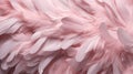 Generative AI, Beautiful light pink closeup feathers, photorealistic background.