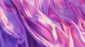 Generative AI Beautiful purple pink silk satin background Soft folds Shiny fabric Luxury lilac background Space De