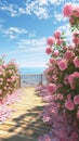 Beautiful resort promenade with blooming colorful oleanders against 1690448776767 7