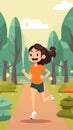 Generative AI Beautiful Woman Running on-