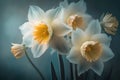 Generative AI, Beautiful yellow daffodils in the spring