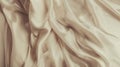 Generative AI Beige cream silk satin Draped fabric Light pale brown luxury background with space for design Flat l Royalty Free Stock Photo