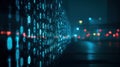 Generative AI Binary Code Stream Data Matrix Background Futuristic Digital Technology Concept Cybersecurity And Ne Royalty Free Stock Photo