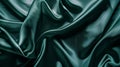 Generative AI Black blue green abstract background Dark green silk satin texture background Beautiful wavy soft fo Royalty Free Stock Photo
