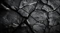 Generative AI Black grunge background Texture of cracked stone surface Black rock grunge background with copy spac Royalty Free Stock Photo