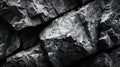 Generative AI Black white rock texture Mountain surface Closeup Gray stone background with copy space for design W Royalty Free Stock Photo