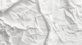 Generative AI Blank white crumpled paper poster texture background White paper wrinkled poster template white pape Royalty Free Stock Photo