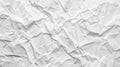 Generative AI Blank white crumpled paper poster texture background White paper wrinkled poster template white pape Royalty Free Stock Photo