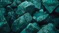 Generative AI Blue green rock background Toned mountain texture Closeup The combination of dark turquoise color an Royalty Free Stock Photo