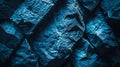 Generative AI Blue stone background Toned rock texture Closeup Dark blue grunge background with copy space for you Royalty Free Stock Photo