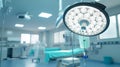 Generative AI Blur hospital background with medical equipments in modern room business concept. Royalty Free Stock Photo