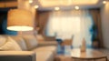 Generative AI blur image of modern living room interior business concept. Royalty Free Stock Photo