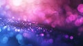 Generative AI Blur light flare Bokeh neon glow Futuristic radiance Defocused ultraviolet navy blue pink purple col Royalty Free Stock Photo