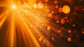 Generative AI Blur light overlay Lens flare rays Defocused glare Old film flash leak Bokeh golden orange color bea Royalty Free Stock Photo