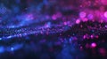 Generative AI Blur neon light Lens flare overlay Bokeh fluorescent flash gleam Defocused blue purple color flecks Royalty Free Stock Photo