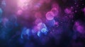 Generative AI Blur neon light Lens flare overlay Bokeh fluorescent flash gleam Defocused blue purple color flecks Royalty Free Stock Photo