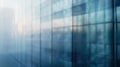 Generative AI Blurred abstract  grey glass wall from building background business concept. Royalty Free Stock Photo