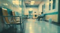 Generative AI Blurred background  Vintage filter patient waiting for see doctor business concept. Royalty Free Stock Photo