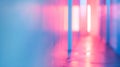 Generative AI Blurred blue and pink urban building background scene business concept. Royalty Free Stock Photo