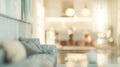 Generative AI Blurred Contemporary Modern living room interior design Blur Interior background concept business co