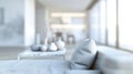 Generative AI Blurred Contemporary Modern living room interior design Blur Interior background concept business co