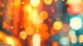 Generative AI Blurred orange bokeh background Blur abstract background of urban light Warm light with beautiful pa Royalty Free Stock Photo