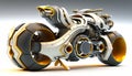 Generative AI of a brand-less generic concept motorcycle engine
