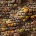 Generative AI: brick old slyle wall background or texture