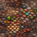 Generative AI: brick old slyle wall background or texture
