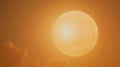 Generative AI Bright big sun on the sky with yellow orange business concept. Royalty Free Stock Photo