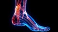 Generative AI Broken twisted ankle running sport injury Athletic man runner touching foot in pain due to sprained