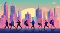 Generative AI Business Characters Running on-
