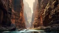 Generative AI, Canyon Vistas: Exploring the Majesty of Nature\'s Chasms Royalty Free Stock Photo