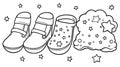 Generative AI Children Legs in Slippers-