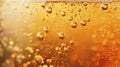 Generative AI Close up background texture of pouring lager beer with bubbles and froth in frosty glass with drops Royalty Free Stock Photo